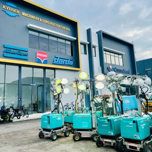 Yanmar 4 x 400W diesel tower light ready stock at Kyusen yard 1