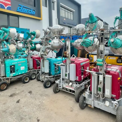 Yanmar 4 x 400W diesel tower light ready stock at Kyusen yard 2